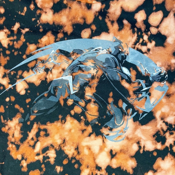 Custom bleached Marvel Black Panther T-shirt - Picture 4 of 4